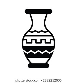 Eine auffallende Vase-Ikone im modernen Stil, bereit zur Vektorgrafik