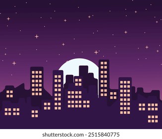  Eye Catching illustration of night cityscape