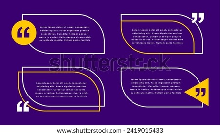 eye catching inverted comma frame icon in collection vector