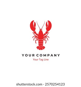 Eye Catching Lobster Silhouette Logo