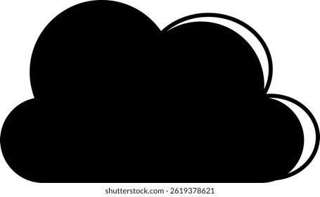 Eye catching minimal clouds icon make with Illustrator