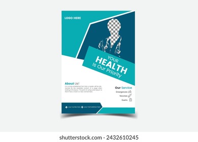 Eye catching modern flyer design, vector template.