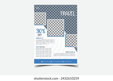 Eye catching modern flyer design, vector template.
