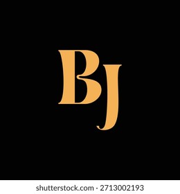 An eye catching monogram design with B and J letters intertwined in a vintage style great for luxury brand identity and logo