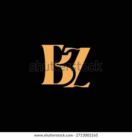 An eye catching monogram design with B and Z letters intertwined in a vintage style great for luxury brand identity and logo