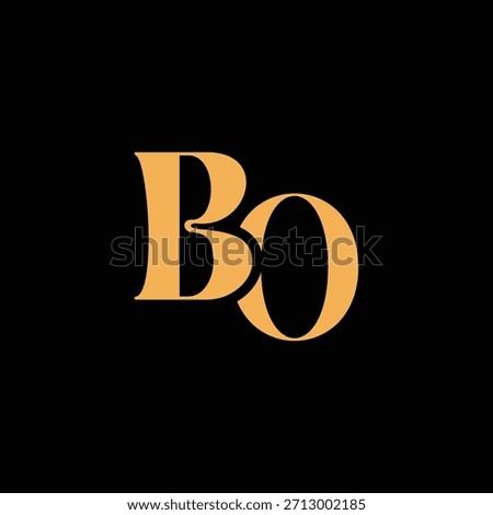 An eye catching monogram design with B and O letters intertwined in a vintage style great for luxury brand identity and logo