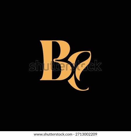 An eye catching monogram design with B and C letters intertwined in a vintage style great for luxury brand identity and logo