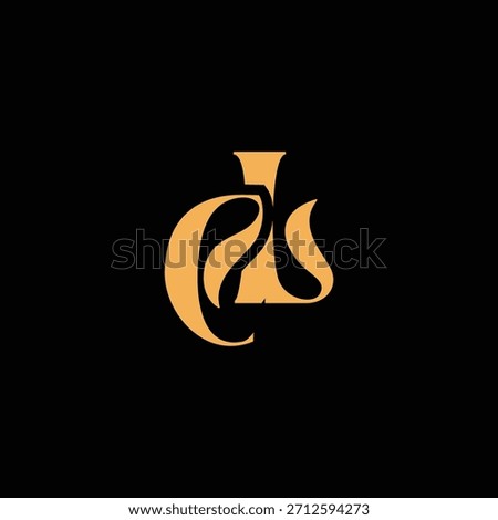 An eye catching monogram design with C and L letters intertwined in a vintage style great for luxury brand identity and logo