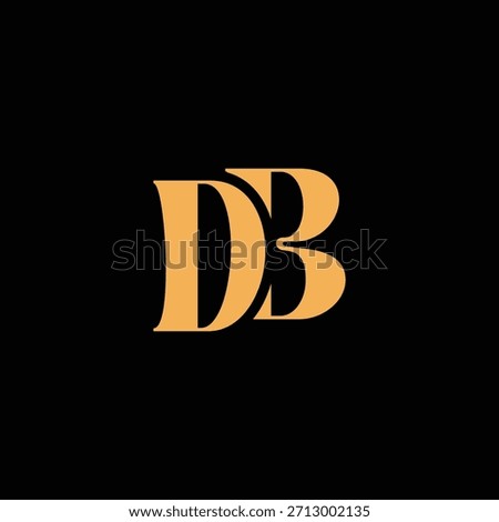 An eye catching monogram design with D and B letters intertwined in a vintage style great for luxury brand identity and logo