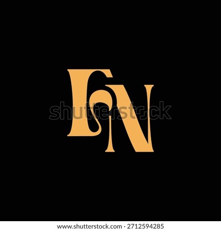 An eye catching monogram design with F and N letters intertwined in a vintage style great for luxury brand identity and logo