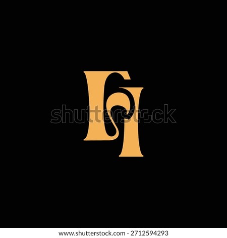 An eye catching monogram design with F and I letters intertwined in a vintage style great for luxury brand identity and logo