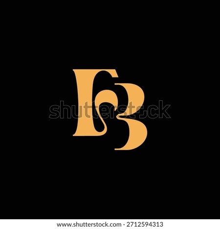An eye catching monogram design with F and B letters intertwined in a vintage style great for luxury brand identity and logo