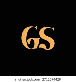 Un diseño de monograma llamativo con letras G y S entrelazadas en un estilo vintage ideal para la identidad y el logotipo de la marca de lujo