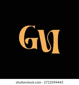 Un diseño de monograma llamativo con letras G y M entrelazadas en un estilo vintage ideal para la identidad y el logotipo de la marca de lujo
