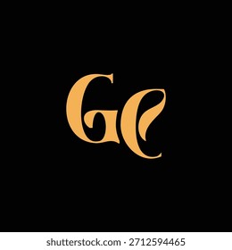 An eye catching monogram design with G and C letters intertwined in a vintage style great for luxury brand identity and logo
