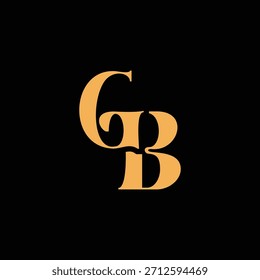 An eye catching monogram design with G and B letters intertwined in a vintage style great for luxury brand identity and logo