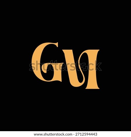 An eye catching monogram design with G and M letters intertwined in a vintage style great for luxury brand identity and logo