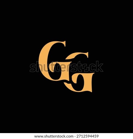 An eye catching monogram design with G and G letters intertwined in a vintage style great for luxury brand identity and logo