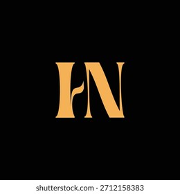 An eye catching monogram design with H and N letters intertwined in a vintage style great for luxury brand identity and logo