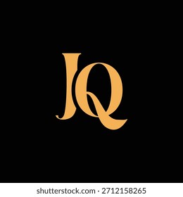 An eye catching monogram design with J and Q letters intertwined in a vintage style great for luxury brand identity and logo