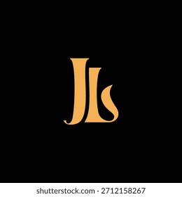 An eye catching monogram design with J and L letters intertwined in a vintage style great for luxury brand identity and logo