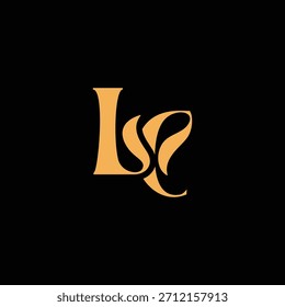 An eye catching monogram design with L and C letters intertwined in a vintage style great for luxury brand identity and logo