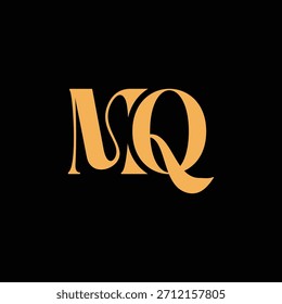 An eye catching monogram design with M and Q letters intertwined in a vintage style great for luxury brand identity and logo
