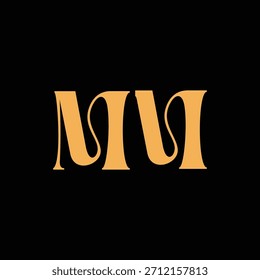 An eye catching monogram design with M and M letters intertwined in a vintage style great for luxury brand identity and logo