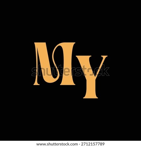 An eye catching monogram design with M and Y letters intertwined in a vintage style great for luxury brand identity and logo