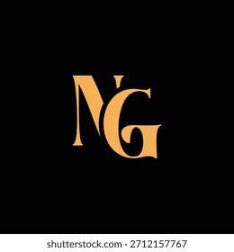 An eye catching monogram design with N and G letters intertwined in a vintage style great for luxury brand identity and logo