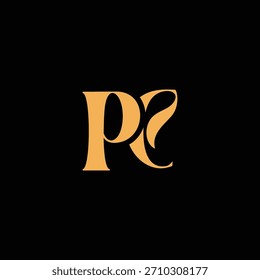 An eye catching monogram design with P and C letters intertwined in a vintage style great for luxury brand identity and logo