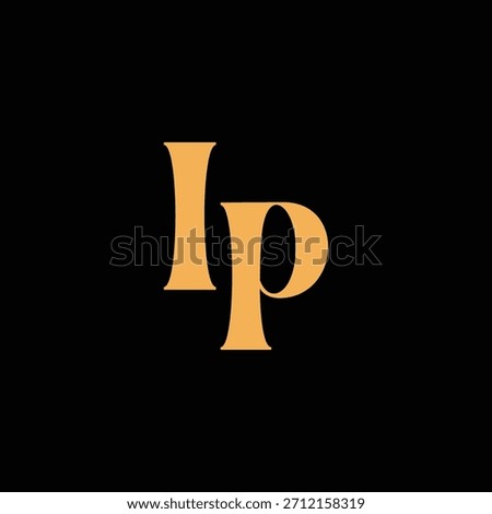 An eye catching monogram design with I and P letters intertwined in a vintage style great for luxury brand identity and logo