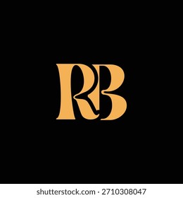 An eye catching monogram design with R and B letters intertwined in a vintage style great for luxury brand identity and logo