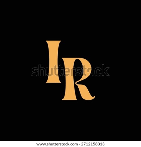 An eye catching monogram design with I and R letters intertwined in a vintage style great for luxury brand identity and logo