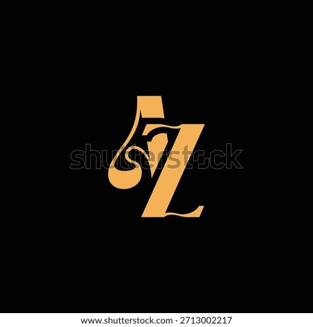An eye catching monogram design with A and Z letters intertwined in a vintage style great for luxury brand identity and logo
