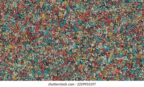 Eye catching multicolor abstract background with a digital 80s vector pattern