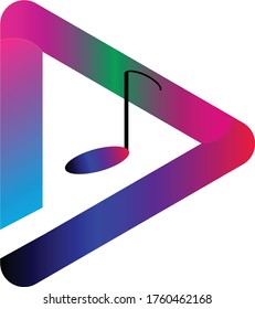 Eye catching Music Gradient Logo
