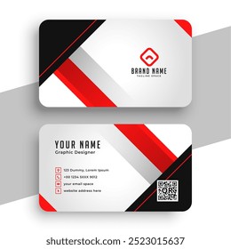 eye catching professional business card layout for office contact vector