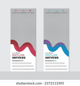 eye catching roll up banner, rollup banner, Roll up banner stand template design, Red Roll Up Banner template vector illustration