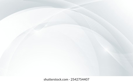 eye catching smooth curvy line white background design vector