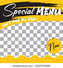 Eye Catching Special Menu Template for Restaurant Promotion and Advertisement