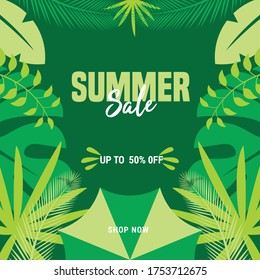Eye catching summer sale mobile banners, Sale social media post or banner template