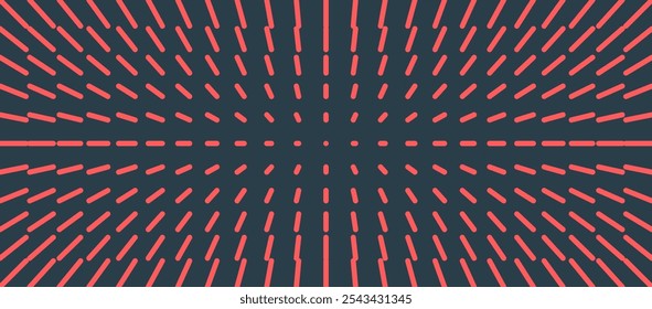 Eye Catching Ultra Modern Conceptual Minimalistic Art Vector Red Black Abstract Background. Dynamic Transformation Movement Effect Concept Graphical Abstraction Ultra Wide Wallpaper. Art Illustration