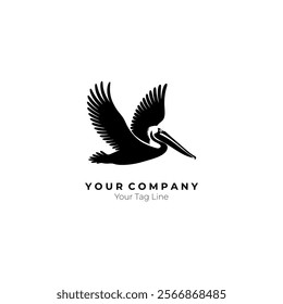 Eye Catching Vector Drawing Pelican Logo