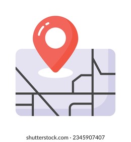 Eye catching vector of map location, trendy icon of map navigation