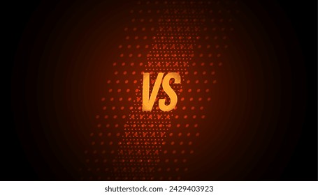 eye catching versus vs banner for duel battle match vector