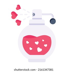 An eye catchy flat icon of romantic perfume 

