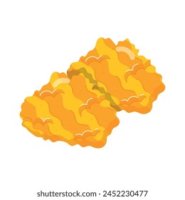 Pegatina plana pegajosa de ojo de pollo crujiente