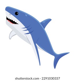 An eye catchy flat vector of elasmobranch fish