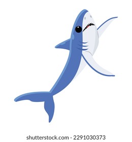 An eye catchy flat vector of elasmobranch fish